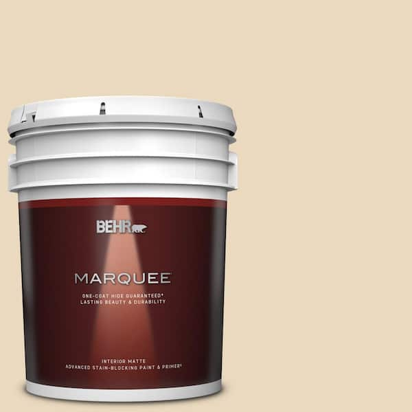 BEHR MARQUEE 5 gal. Home Decorators Collection #HDC-WR15-8 Steamed Milk Matte Interior Paint & Primer