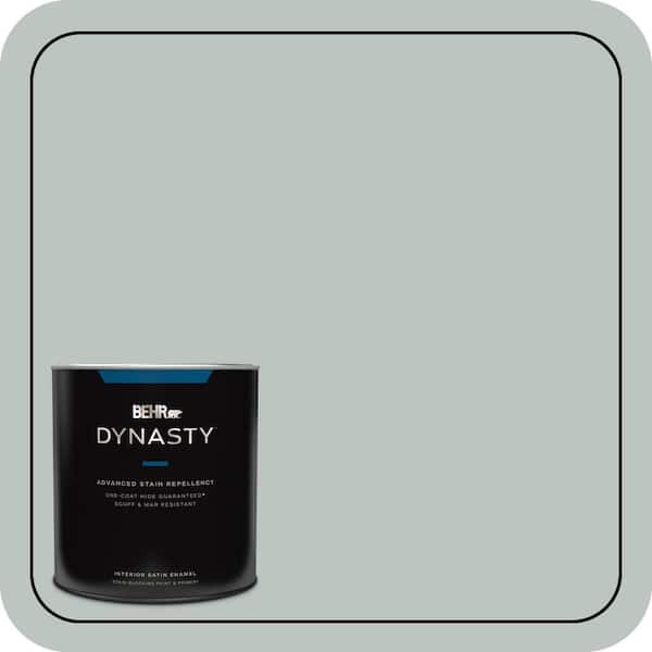 BEHR DYNASTY 1 qt. #ICC-47 Pewter Tray Satin Enamel Interior Stain-Blocking Paint and Primer