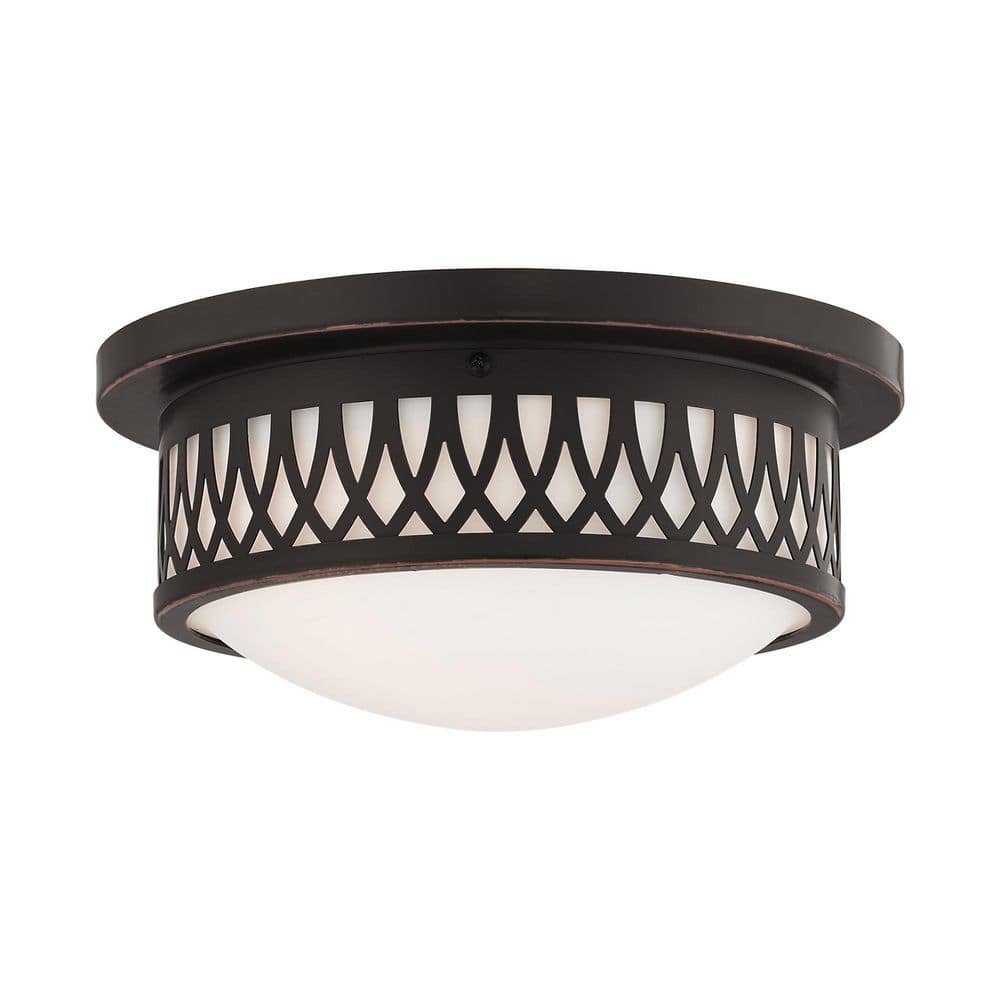 Livex Lighting Westfield 2 Light Olde Bronze Flush Mount 7351-67 - The ...