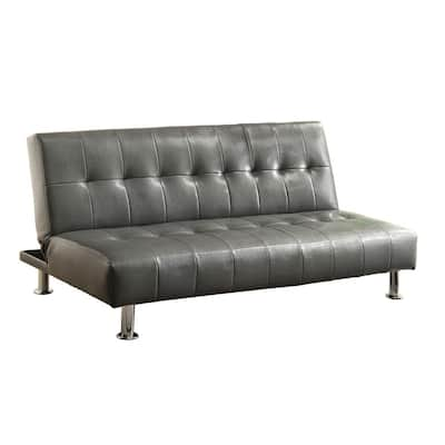 futon leather couch