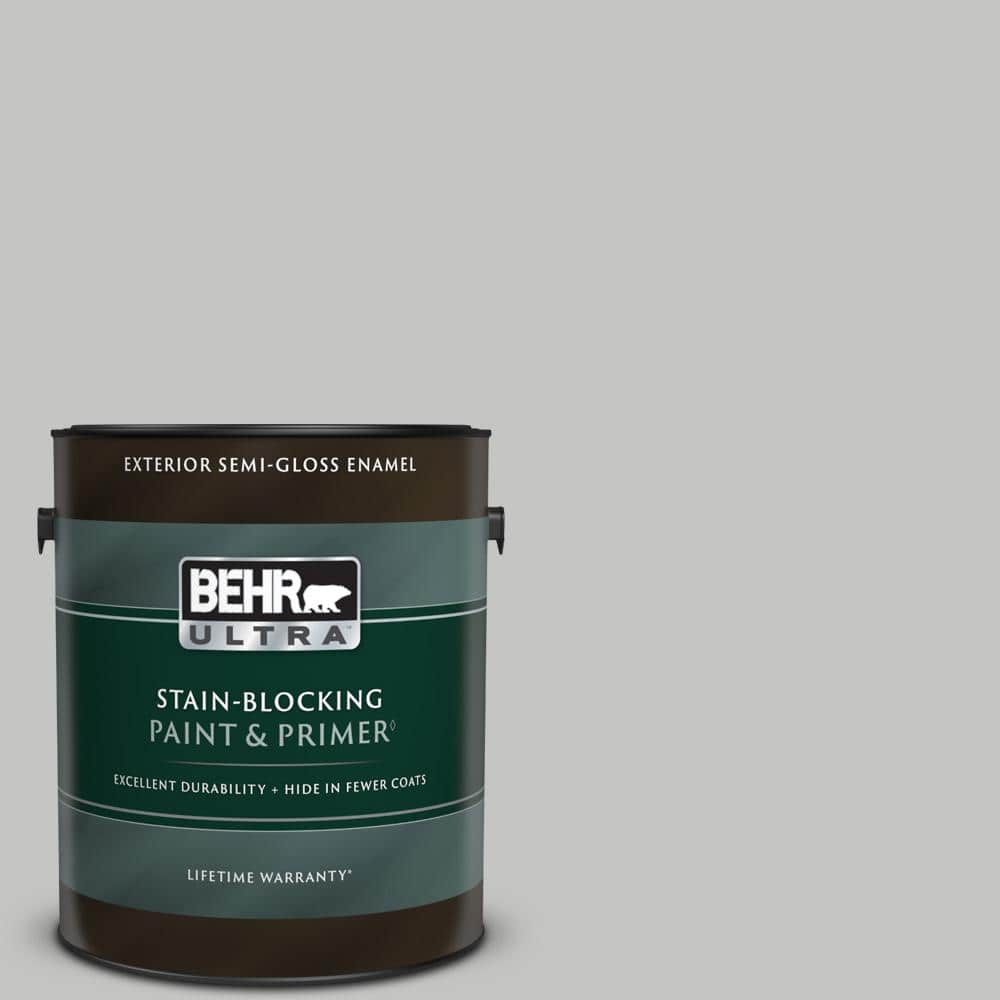 BEHR ULTRA 1 gal. N5202 Silver Bullet SemiGloss Enamel Exterior