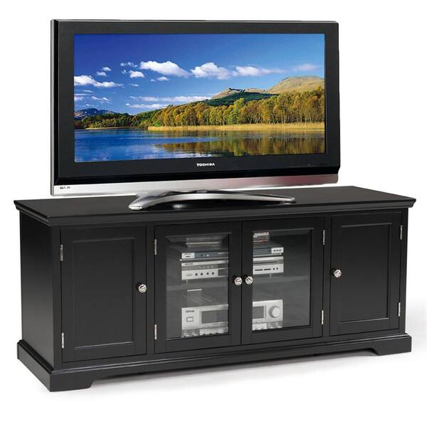 Leick Furniture Black Hardwood, 60"W TV Stand