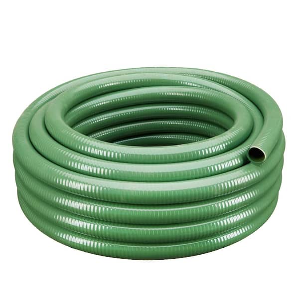 HYDROMAXX 1 in. Dia x 25 ft. Green Heavy-Duty Flexible PVC Suction and Discharge Hose