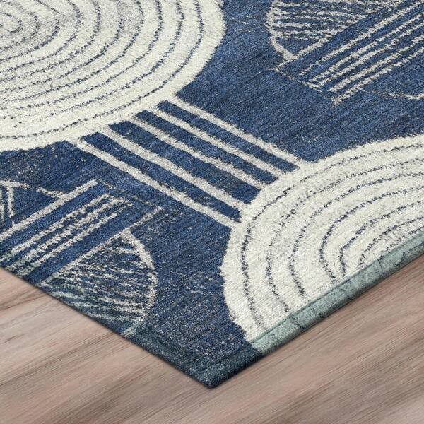 Chantille Machine Washable Indoor/Outdoor Abstract ACN3064 Navy 9 ft. x 12 ft. Area Rug
