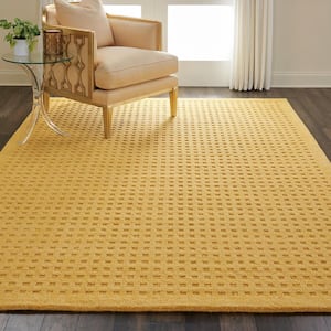 Perris Gold 8 ft. x 11 ft. Solid Contemporary Area Rug