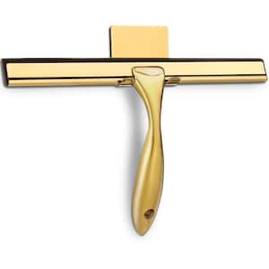 10 in. All-Purpose Stainless Steel Squeegee with 6.5 in. Handle, Brass