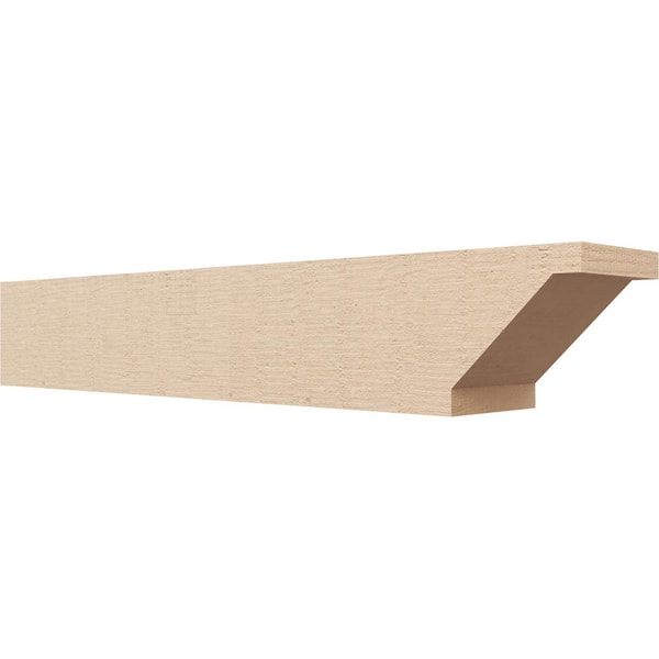 Ekena Millwork 4-in. x 4-in. x 24-in. Burlington Woodgrain, Primed Tan Timberthane Polyurethane Rafter Tail Brace