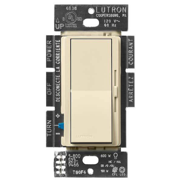 Lutron Diva LED+ Dimmer Switch for Dimmable LED and Incandescent Bulbs, 150-Watt/Single-Pole or 3-Way, Sand (DVSCCL-153P-SD)