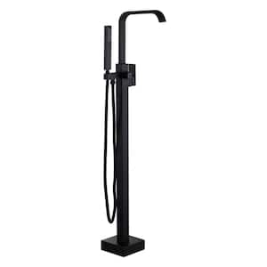 Single-Handle Freestanding Tub Faucet with Hand Shower in. Matte Black