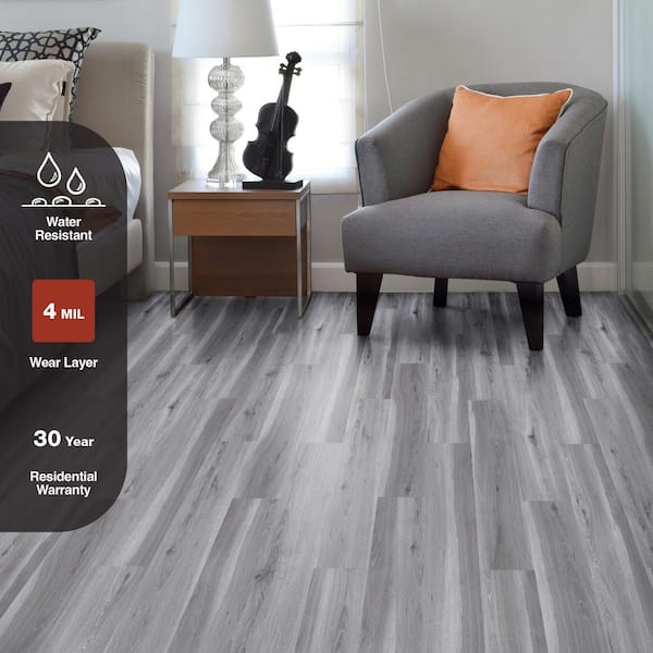Alberta Spruce 4 MIL x 6 in. W x 36 in. L Grip Strip Water Resistant Luxury Vinyl Plank Flooring (24 sqft/case)