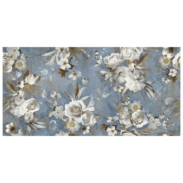 Merola Tile Parete Setoso Blue 23-1/2 in. x 47 in. Porcelain Floor and Wall Tile (23.1 sq. ft./Case)