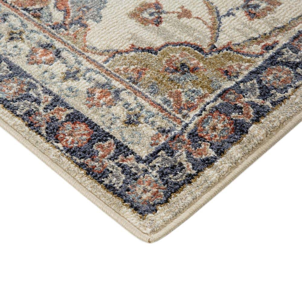 Ivory Jordan Bea Floral Synthetic 5'3" x 7'6" Area Rug