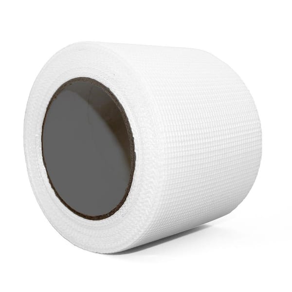 4 in. x 100 ft. Self-Adhesive Encrypted Fiberglass Repair Mesh Drywall Joint Tape for Wall Cracks (1-Pack)