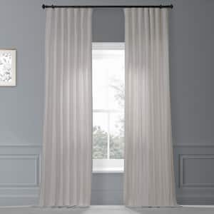 Supreme Cream Beige Dune Textured Solid Cotton Light Filtering Curtain Pair - 50 in. W x 108 in. L (2 Panels)