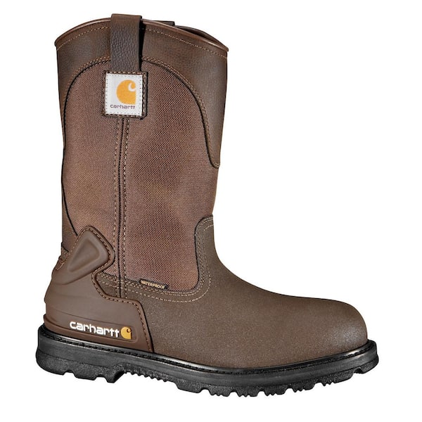 Carhartt Men's Core Waterproof Wellington Work Boots - Steel Toe - Brown Size 10.5(W)