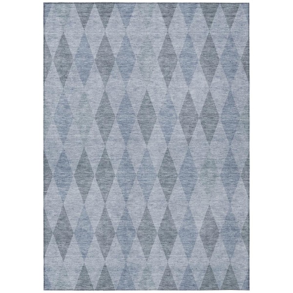 Addison Rugs Chantille ACN561 Denim 2 ft. 6 in. x 3 ft. 10 in. Machine Washable Indoor/Outdoor Geometric Area Rug