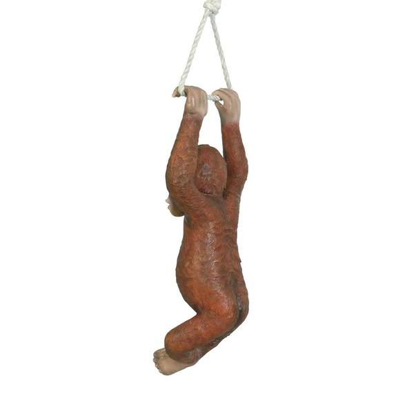 Design Toscano 29 in. H Pongo, The Hanging Baby Orangutan Statue