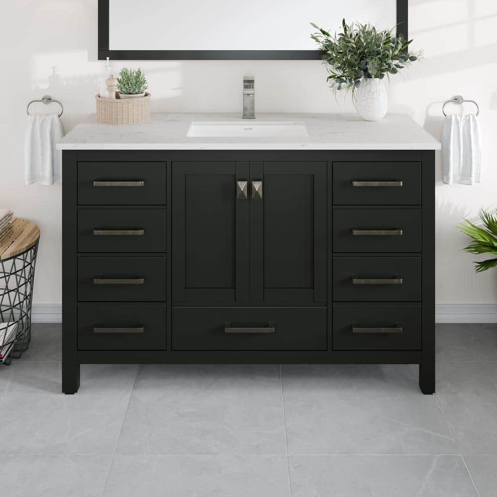 London 42 in. Single Sink Espresso Bath Vanity with White Carrara Quartz Top (Assembled) price history on PriceWatchPro