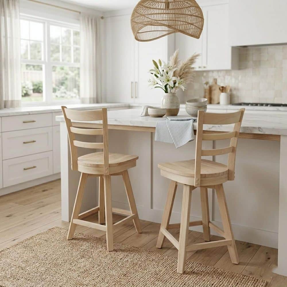 International Concepts Emily 24 in. H Unfinished Swivel Counter