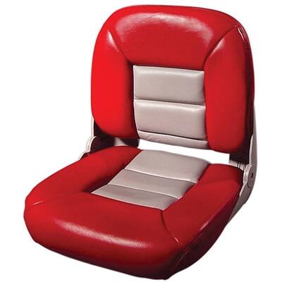 Navistyle Low-Back Boat Seat - Red/Gray