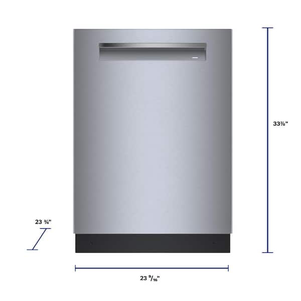 Bosch 800 Series 24 in. Stainless Steel Top Control Tall Tub