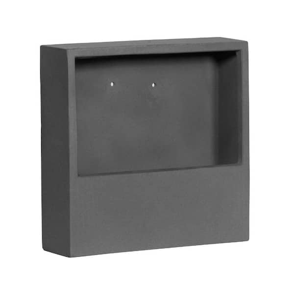 PotteryPots 11.81 in. W x 3.54 in. H XS Square Grey Fiberstone Jack ...