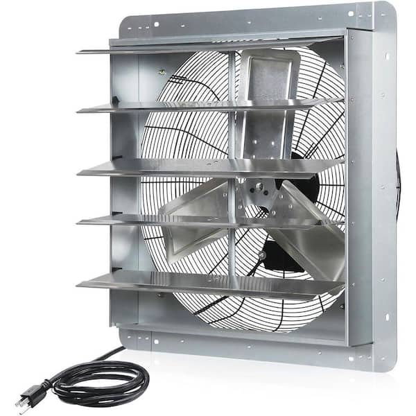4200 CFM Silver Electric Wall Mount Shutter Exhaust Ventilation Fan with Variable Speed Controller