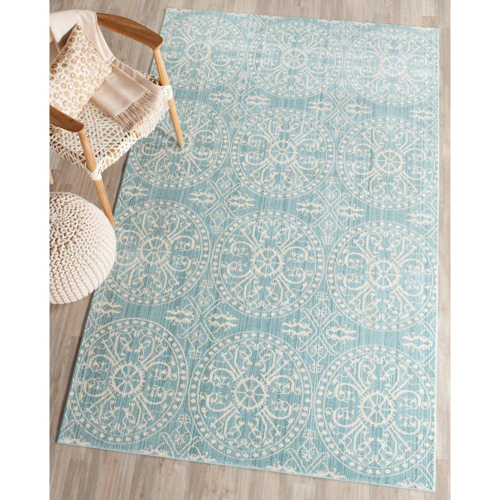 Alpine Cream Reversible Synthetic 4' x 6' Easy Care Rug