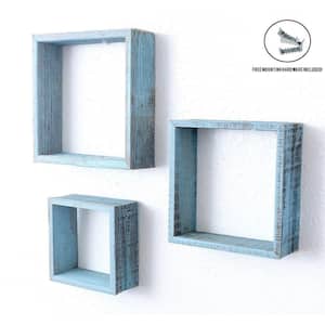 BarnwoodUSA Rustic Farmhouse Artisan 6 in. x 6 in. Robins Egg Blue  Reclaimed Picture Frame 6x6 artisan blue - The Home Depot