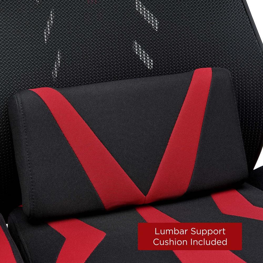 Speedster Ergonomic Mesh Gaming Chair with Lumbar Support, Black Red