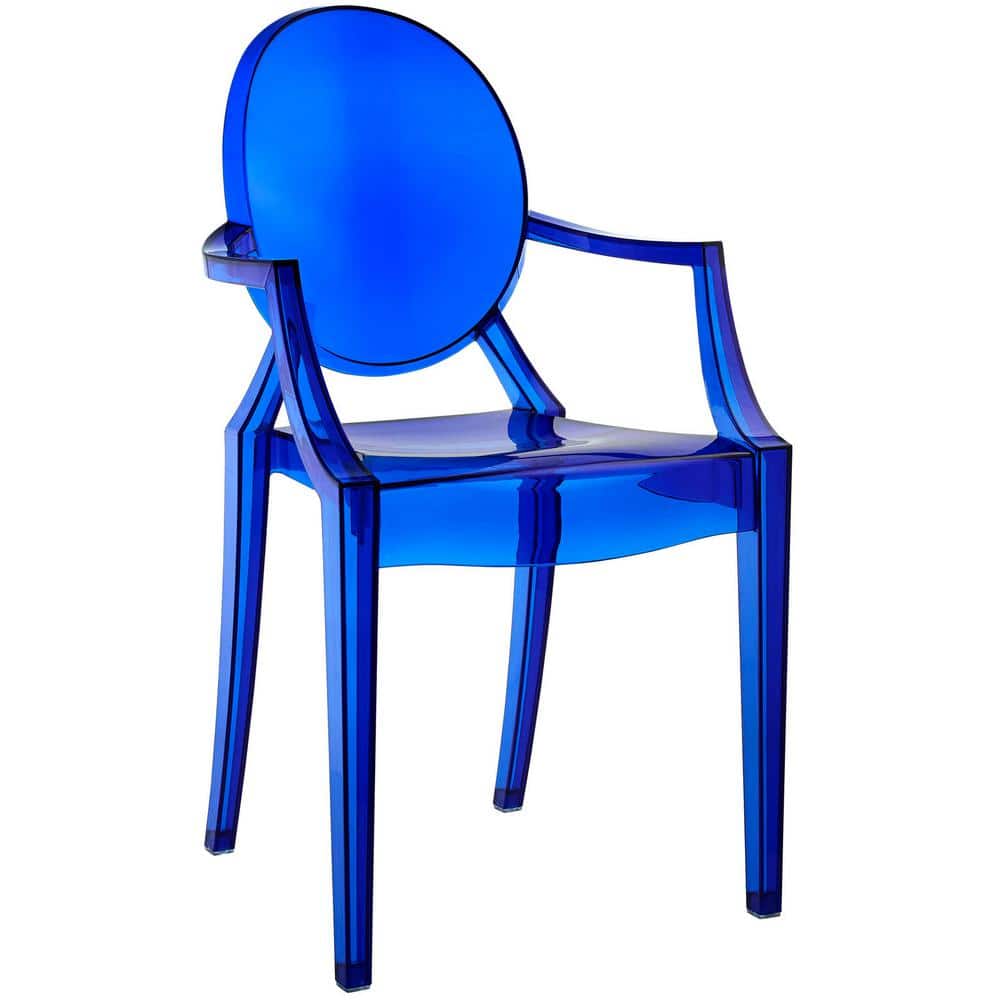 Aqua Breeze Transparent Plastic Arm Chair