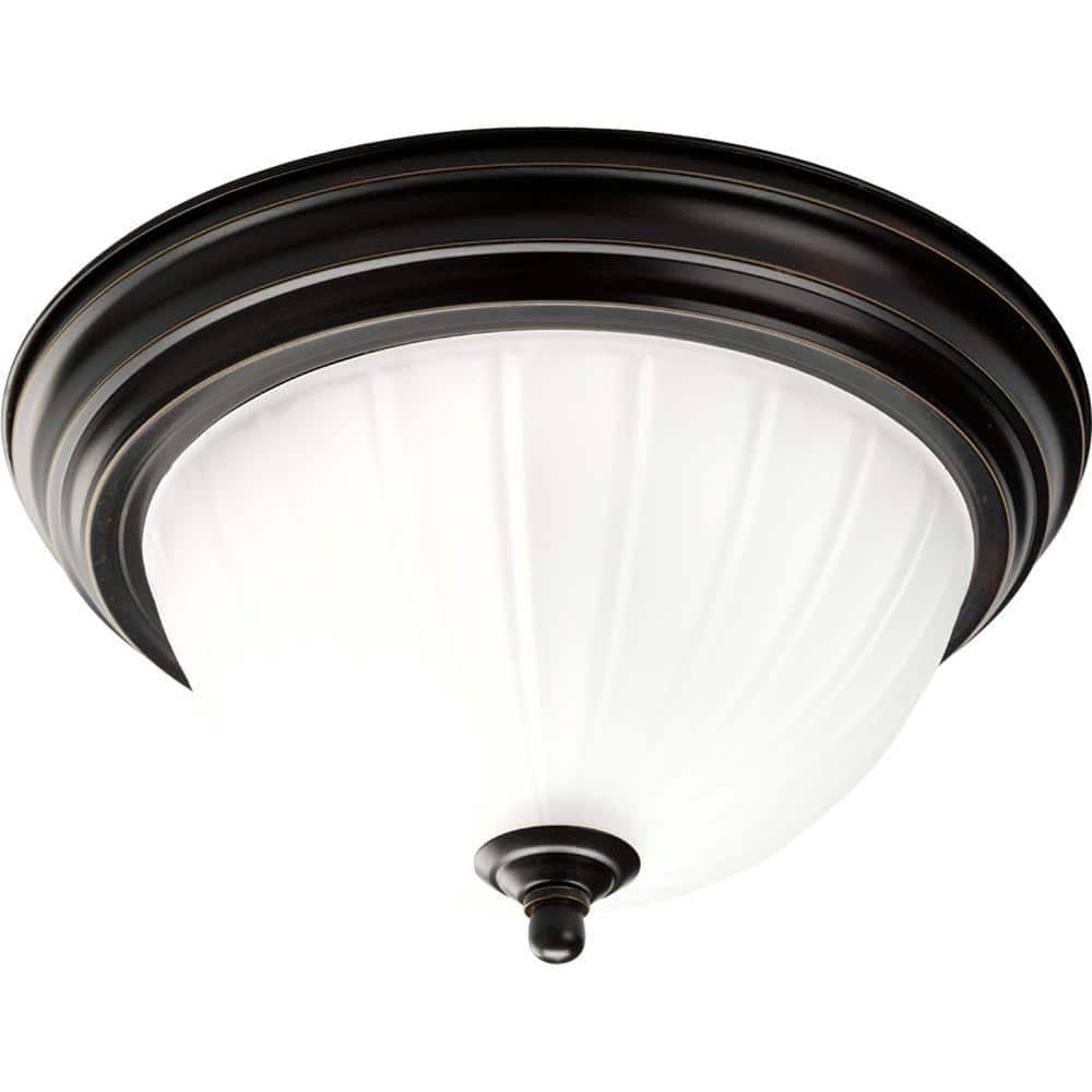 1-Light Antique Bronze Flushmount