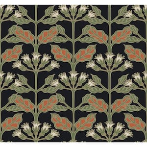 60.75 sq. ft. Tracery Blooms Unpasted Wallpaper