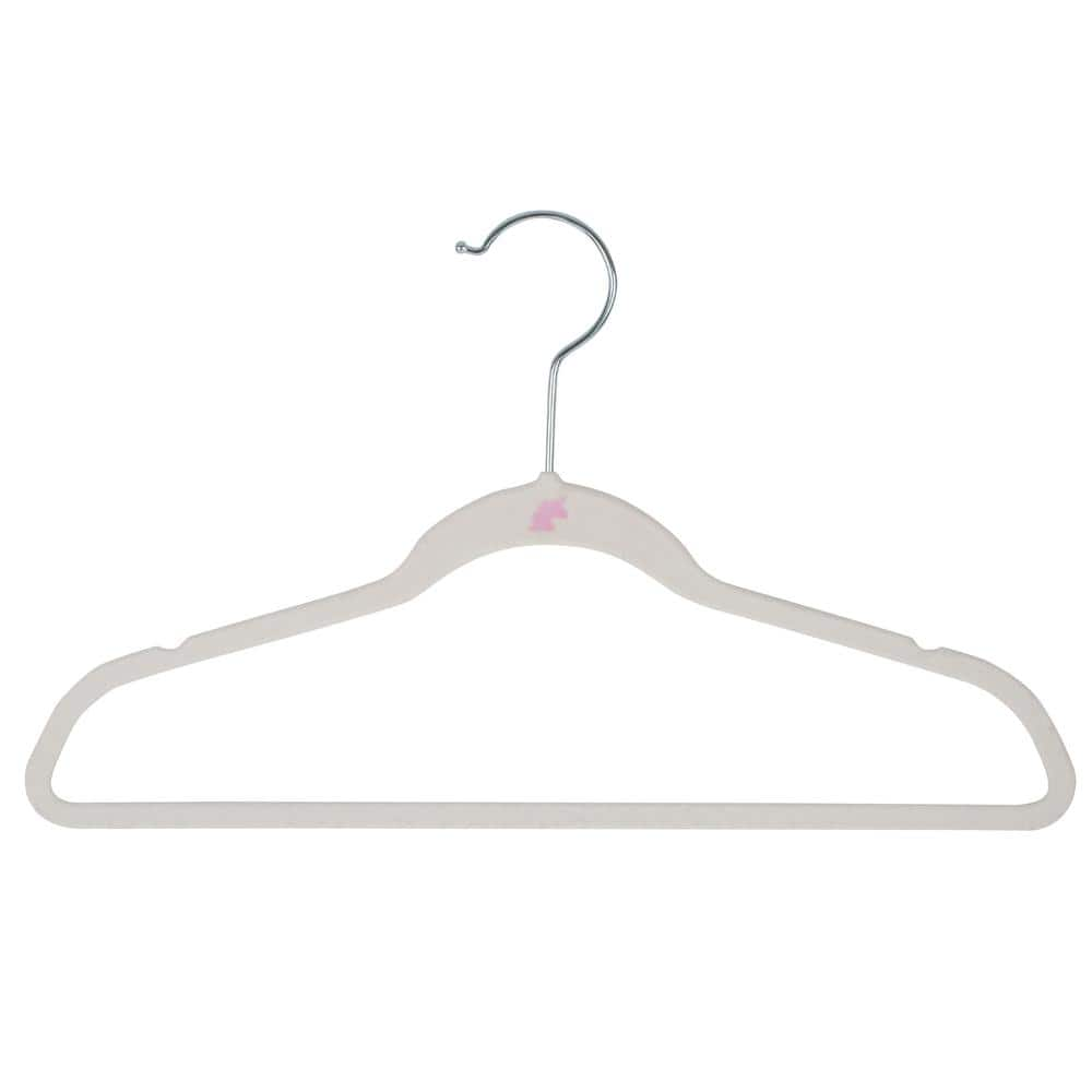 SIMPLIFY Kids 25-Pack Velvet Hangers in White