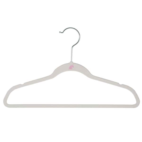 SIMPLIFY Kids 25-Pack Velvet Hangers in White