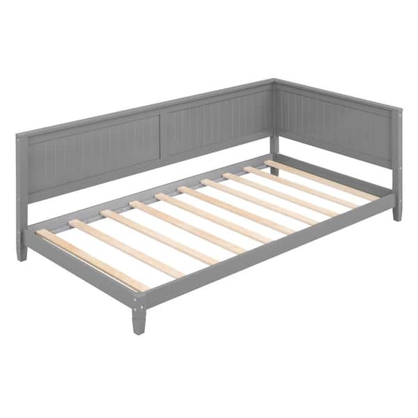 Gray Twin Size Wood Daybed /Sofa Bed