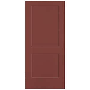 36 in. x 80 in. 2-Panel Logan Single Bore Hollow Core Red Bluff Molded Composite Interior Door Slab