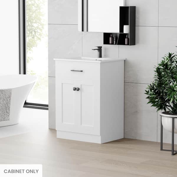 Burdon 23.5 in. W x 18 in. D x 33.5 in. D x Bath Vanity Cabinet without Top in White