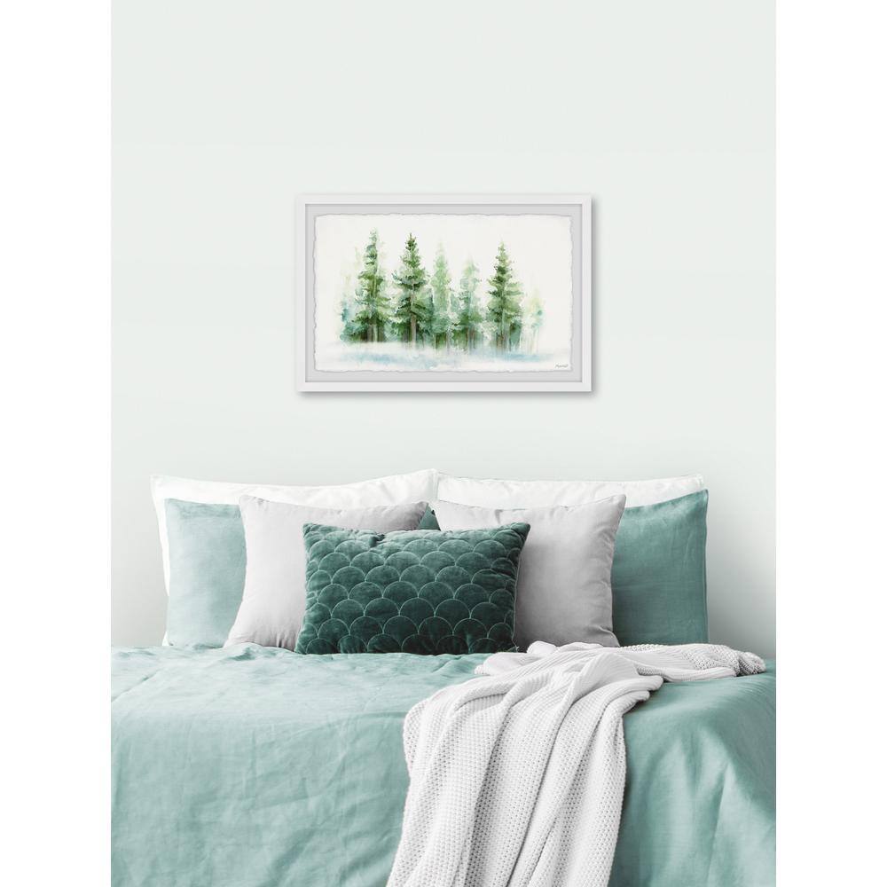 Amongst The Trees Green Watercolor Landscape Print