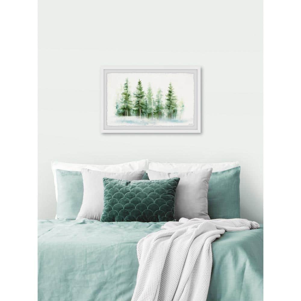 Amongst The Trees Green Watercolor Forest Print