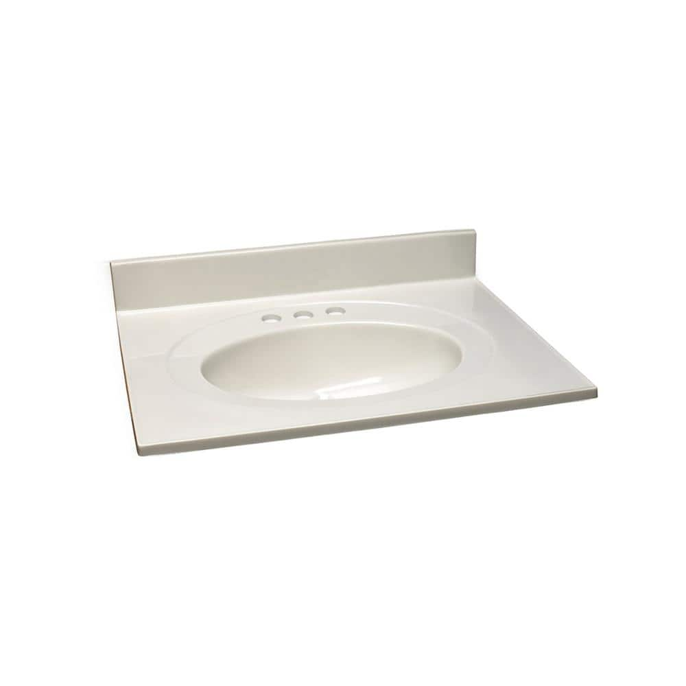 Reviews For Design House Cultured Marble Single Bowl Vanity Top Solid 