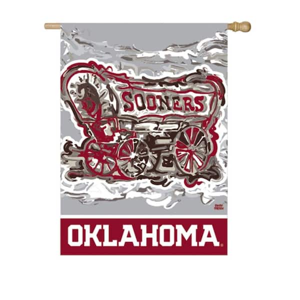 12.5 in. x 18 in. University of Oklahoma Justin Patten Artwork Mascot Garden Flag