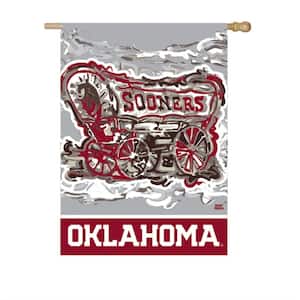 29 in. x 43 in. University of Oklahoma Justin Patten Artwork Mascot House Flag