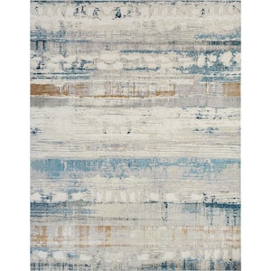 Bliss by N Natori Blue Neutrals 5 ft. 6 in. x 7 ft. 6 in. Area Rug