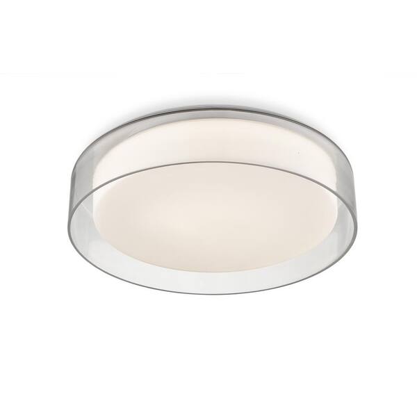 Aston 14 in. 1 Light 24-Watt Clear Integrated LED Flush Mount