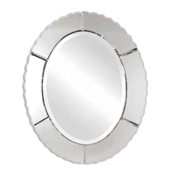 Global Direct 24 in. x 30 in. Decorative Frameless Oval Mirror-DISCONTINUED