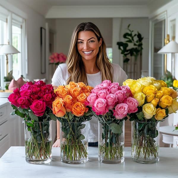 Globalrose 100 Stems - Fresh Cut Assorted Roses 1850500082391