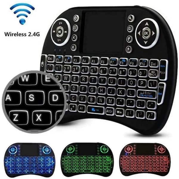 2.4ghz Mini Wireless Keyboard With Touchpad,qwerty Keyboard,led  Backlit,portable Keyboard Wireless For  Laptop/pc/tablets/windows/mac/tv/xbox/ps3/raspb