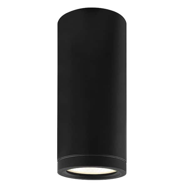 2.5 in. 1 Light Black Cylinder Integrated LED Hardwired Spotlight, 5CCT, 1100LM, 15W, CRI90, Dual Dimmable, 120V-277V