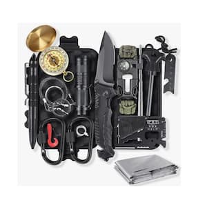 14-in-1 Outdoor Emergency Camping Hiking Survival Gear Tools Kit Perfect for Hunting Camping and Hiking